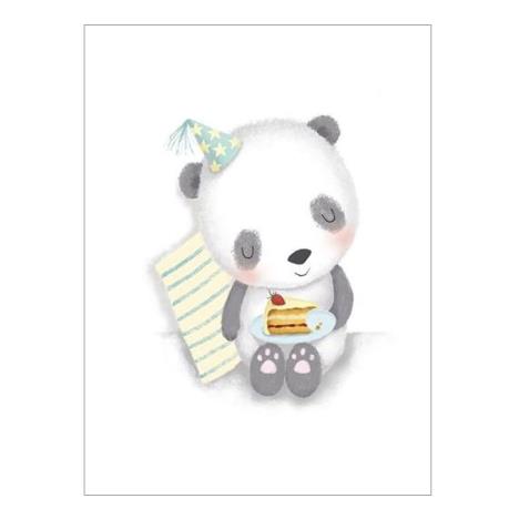 Panda With Cake Birthday Card £0.25